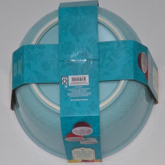 The Pioneer Woman 6 Piece Melamine BPA Storage Serving & Bowl Set with Lids New - Picture 4 of 6